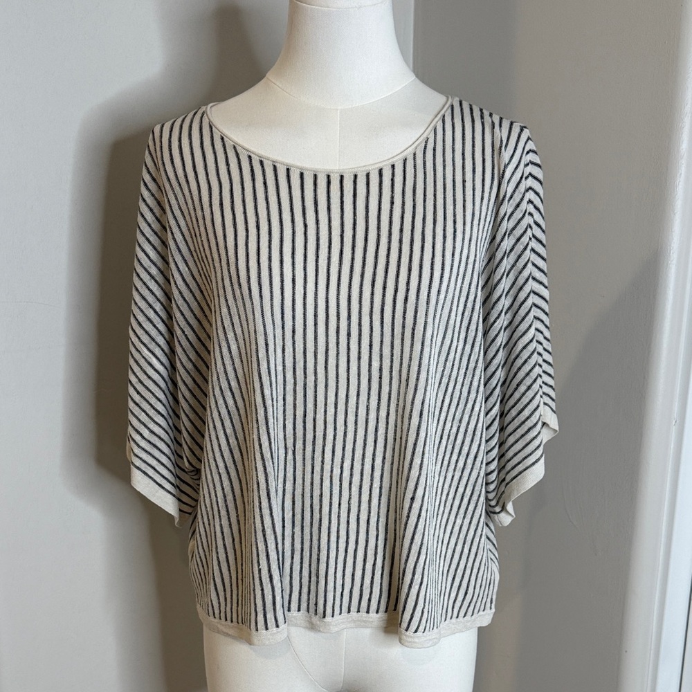 Striped Black and White Women's Top